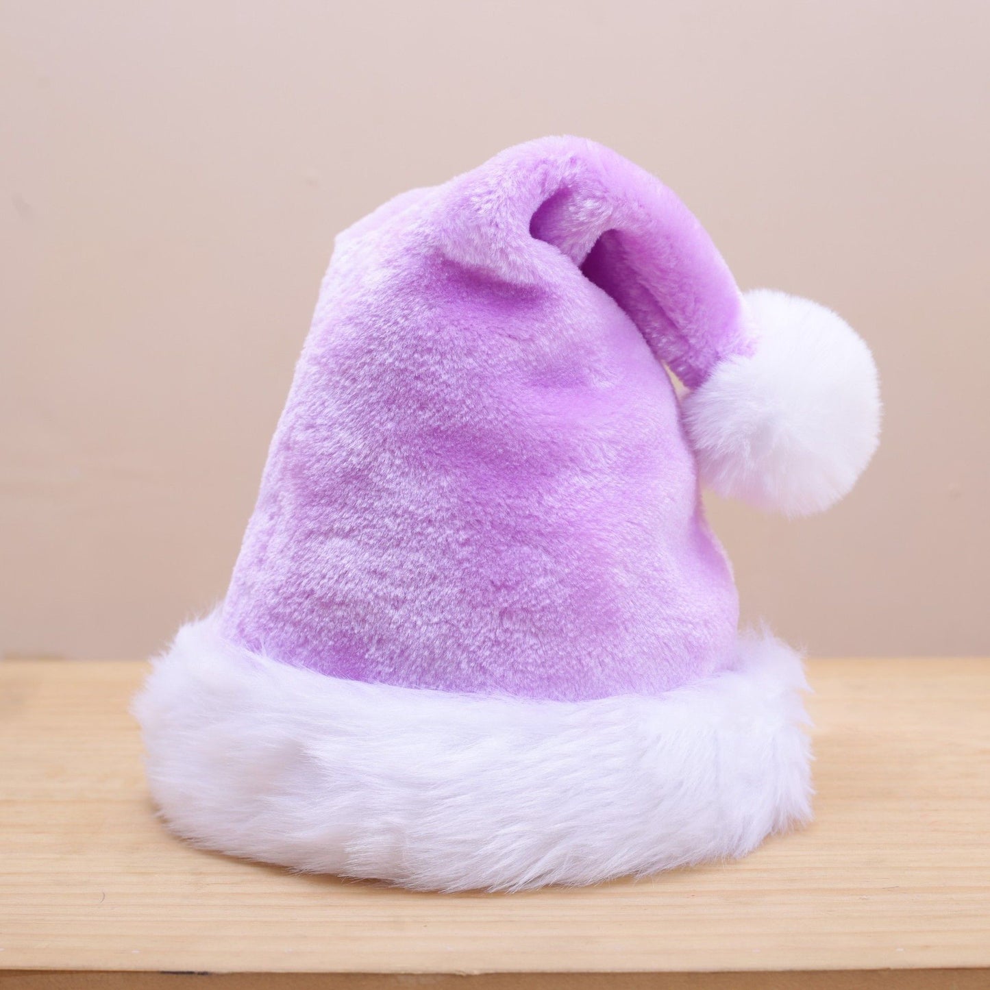 Purple Santa Hat Plush Christmas Cap for Adults and Kids – Long Furry Holiday Style