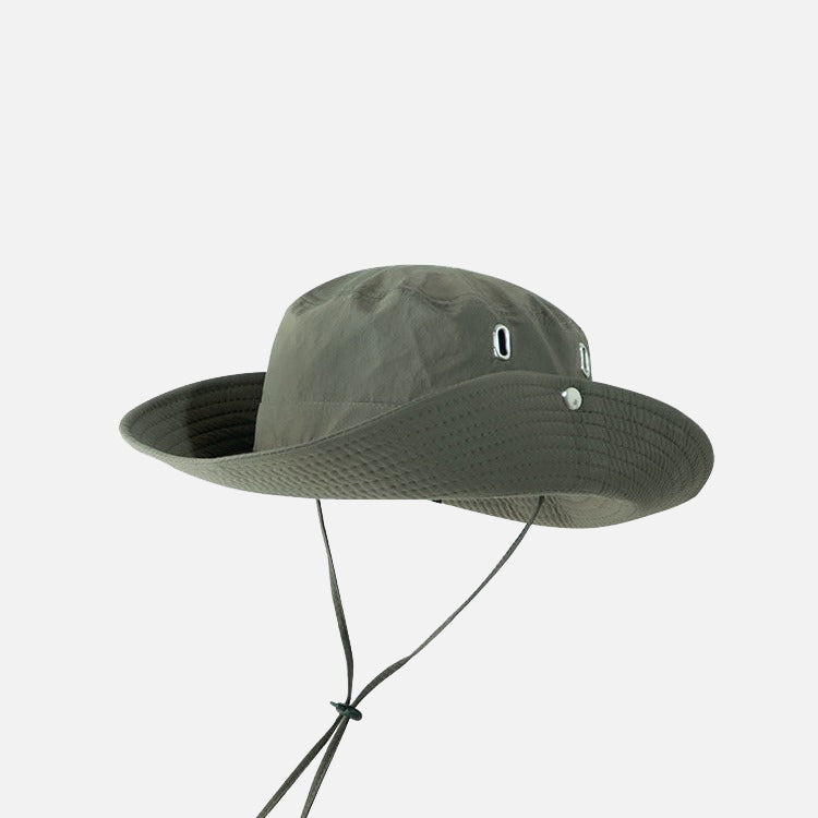 Breathable Bucket Hat with String – Drawstring Mountain Hat for Hiking & Outdoor, Unisex Sun Protection Cap