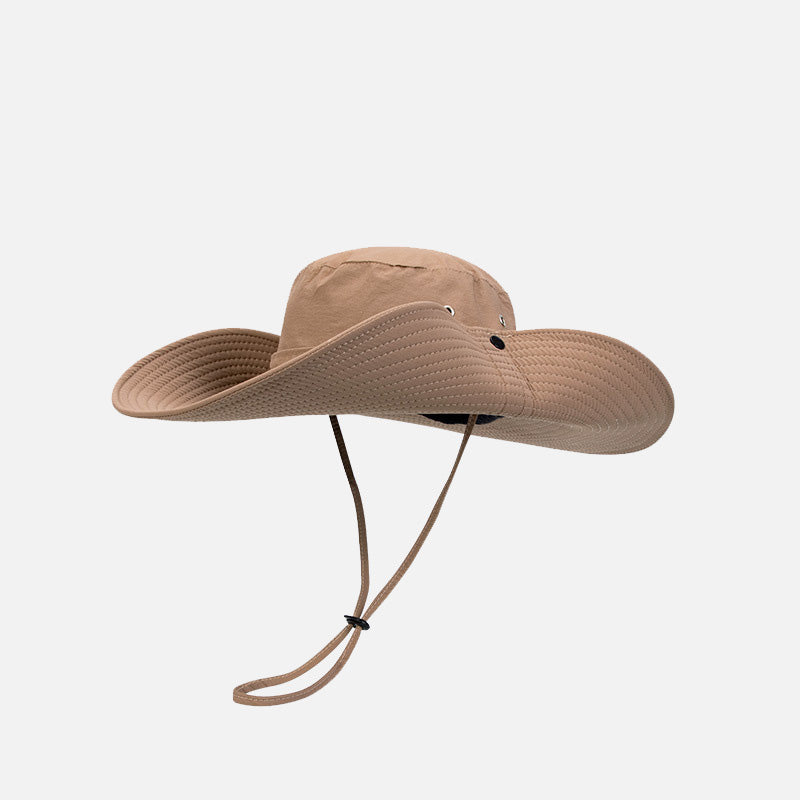 Breathable Bucket Hat with String – Drawstring Mountain Hat for Hiking & Outdoor, Unisex Sun Protection Cap