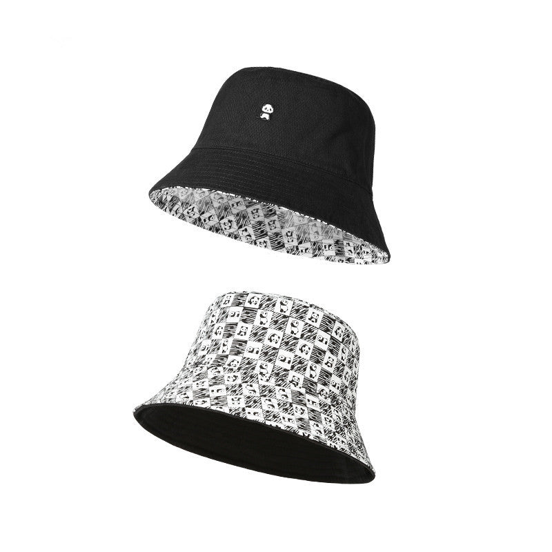 Cotton Bucket Hat | 100% Cotton Reversible Sun Hat with Panda Print for Men and Women