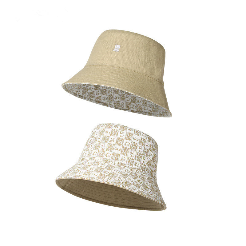 Cotton Bucket Hat | 100% Cotton Reversible Sun Hat with Panda Print for Men and Women