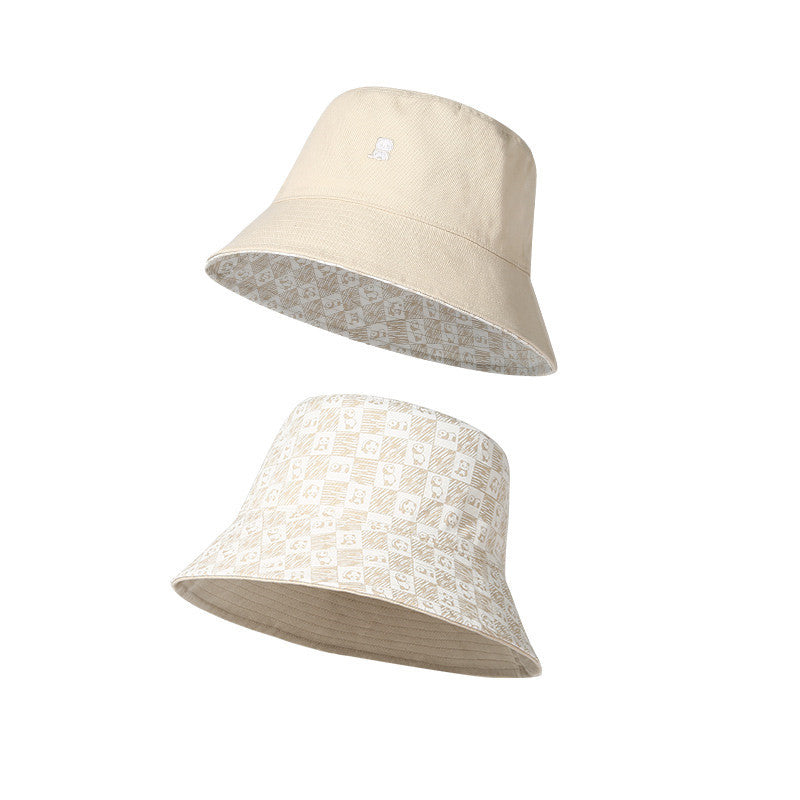 Cotton Bucket Hat | 100% Cotton Reversible Sun Hat with Panda Print for Men and Women