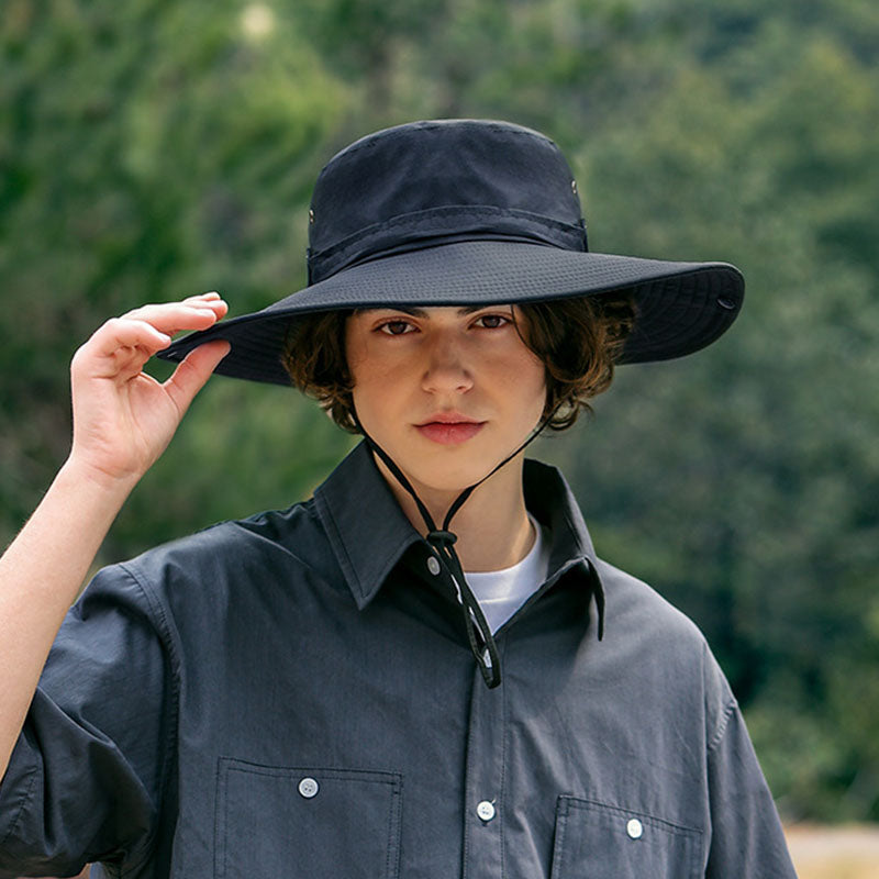 Large Brim Bucket Hat Waterproof – Unisex Fishing Hiking Hat, Wide Brim Outdoor Sun Hat for Women, Breathable Quick-Dry UV Protection