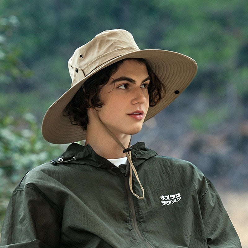 Large Brim Bucket Hat Waterproof – Unisex Fishing Hiking Hat, Wide Brim Outdoor Sun Hat for Women, Breathable Quick-Dry UV Protection
