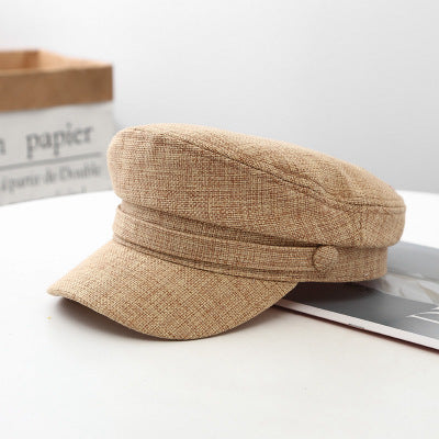 Newsboy Cap Womens Black Sun Hat with Adjustable Rope Summer FEIMANS