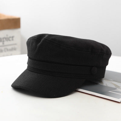 Newsboy Cap Womens Black Sun Hat with Adjustable Rope Summer FEIMANS