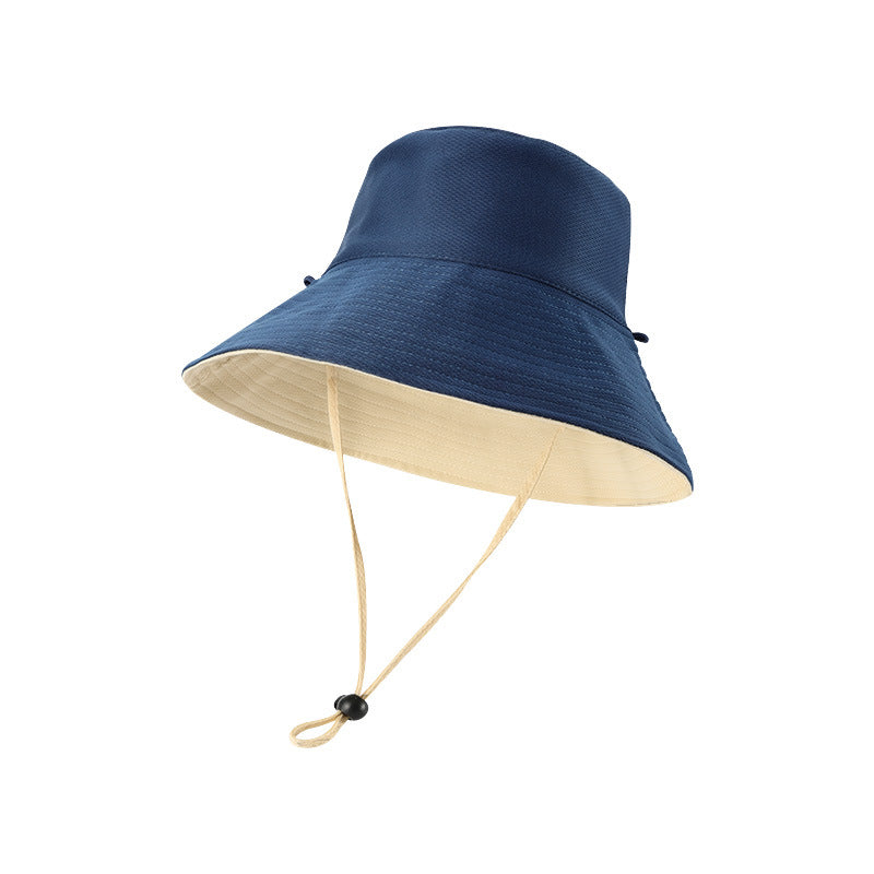 Reversible Bucket Hat Double-Sided Sun Hat with Wide Brim UV Protection Foldable