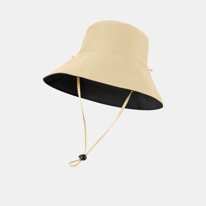 Reversible Bucket Hat Double-Sided Sun Hat with Wide Brim UV Protection Foldable