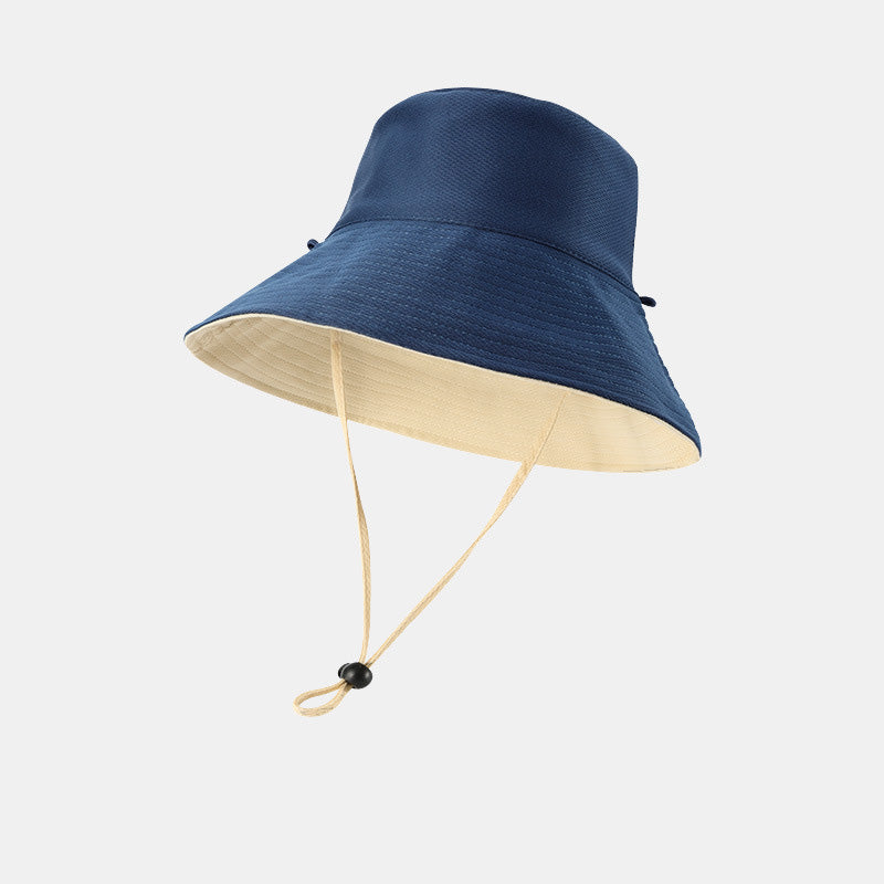 Reversible Bucket Hat Double-Sided Sun Hat with Wide Brim UV Protection Foldable