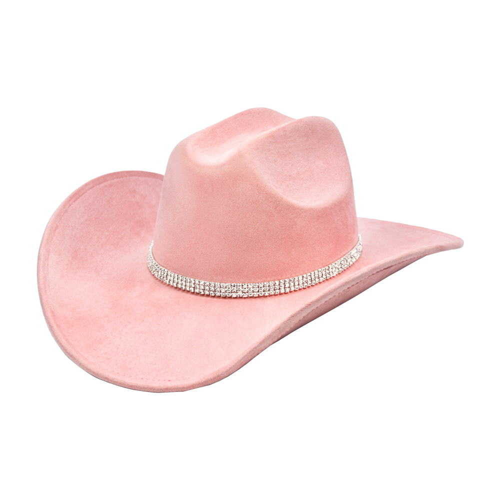 White Cowboy Hat with Wide Brim, Upturned Edge & Adjustable Western Style