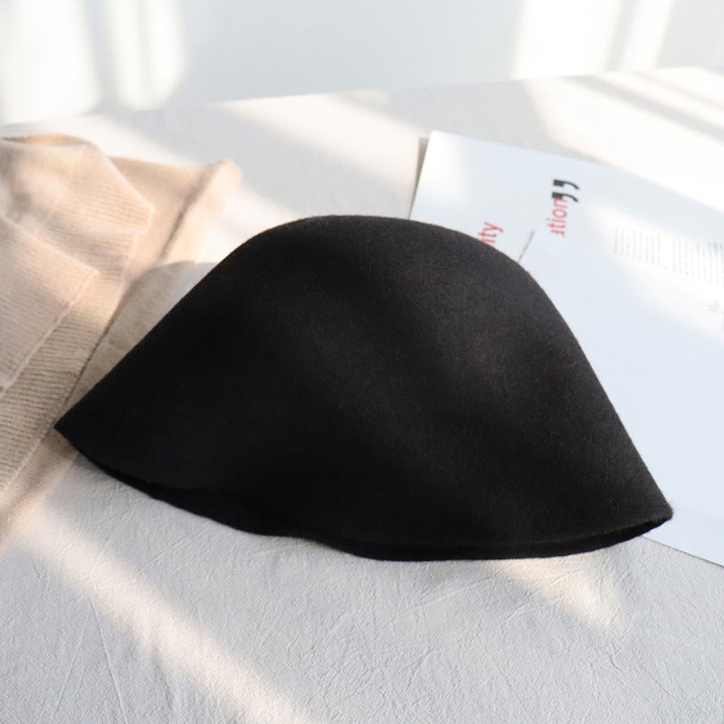 Wool Bucket Hat Womens Fleece Shearling Style | Suede Fisherman Cap Satin Lined