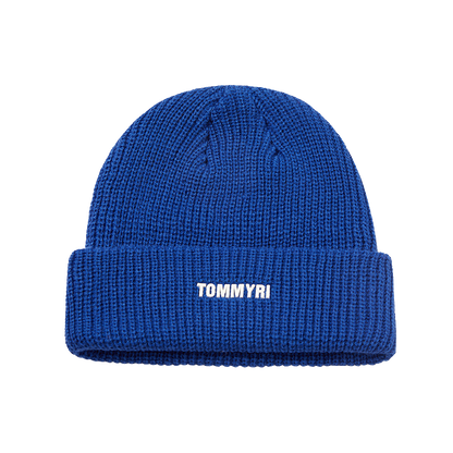 Blue Beanie Knit Winter Hat Classic Style for Men and Women