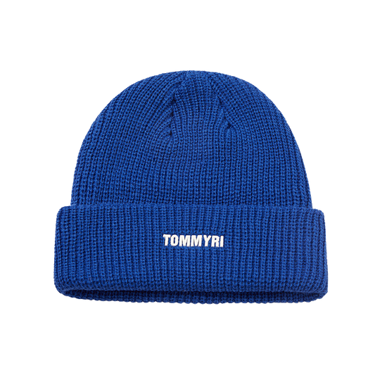 Blue Beanie Knit Winter Hat Classic Style for Men and Women