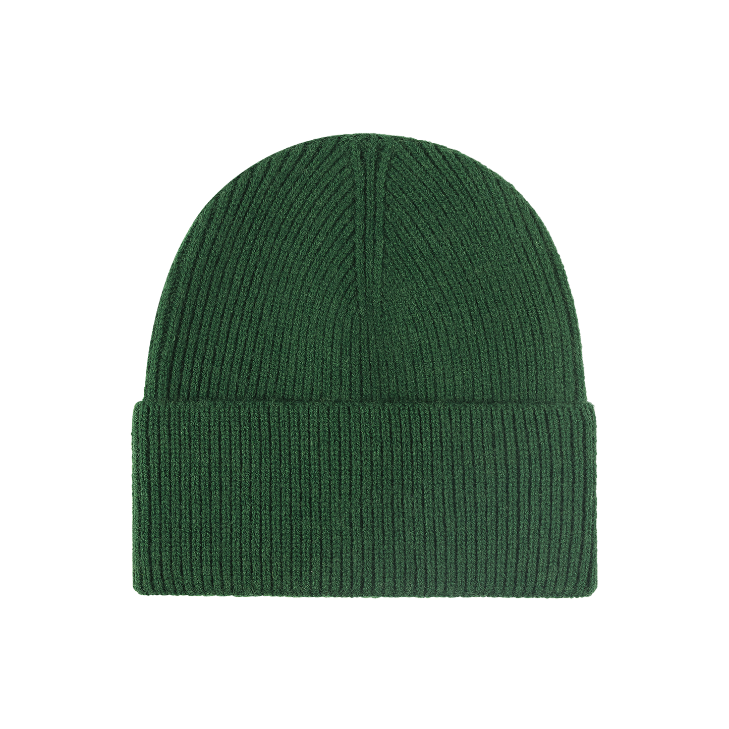 Green Beanie Wool Knit Winter Hat Dark Forest Cap for Men Women