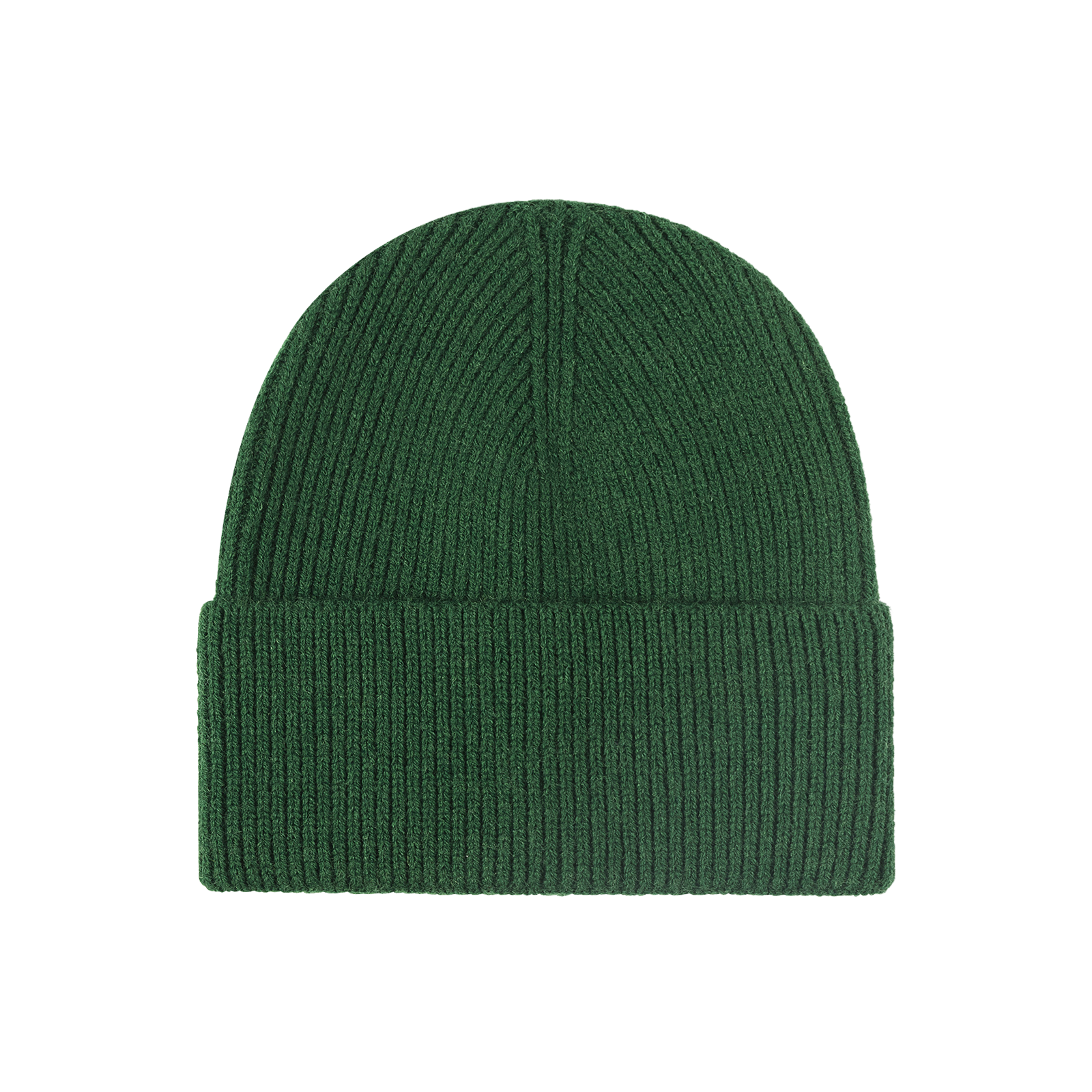 Green Beanie Wool Knit Winter Hat Dark Forest Cap for Men Women