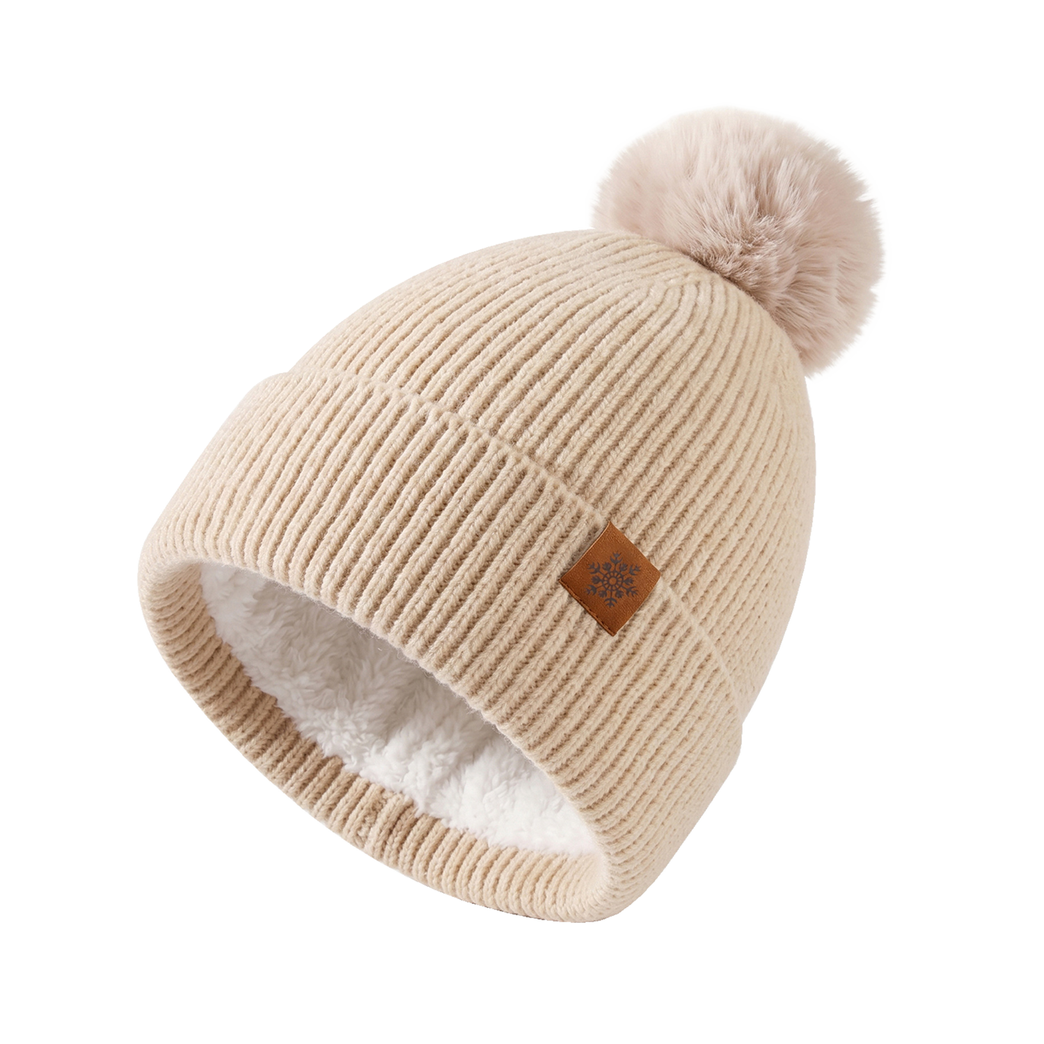 Fleece Beanie Soft Lined Winter Hat Warm Knit Cap for Men Women Outdoor