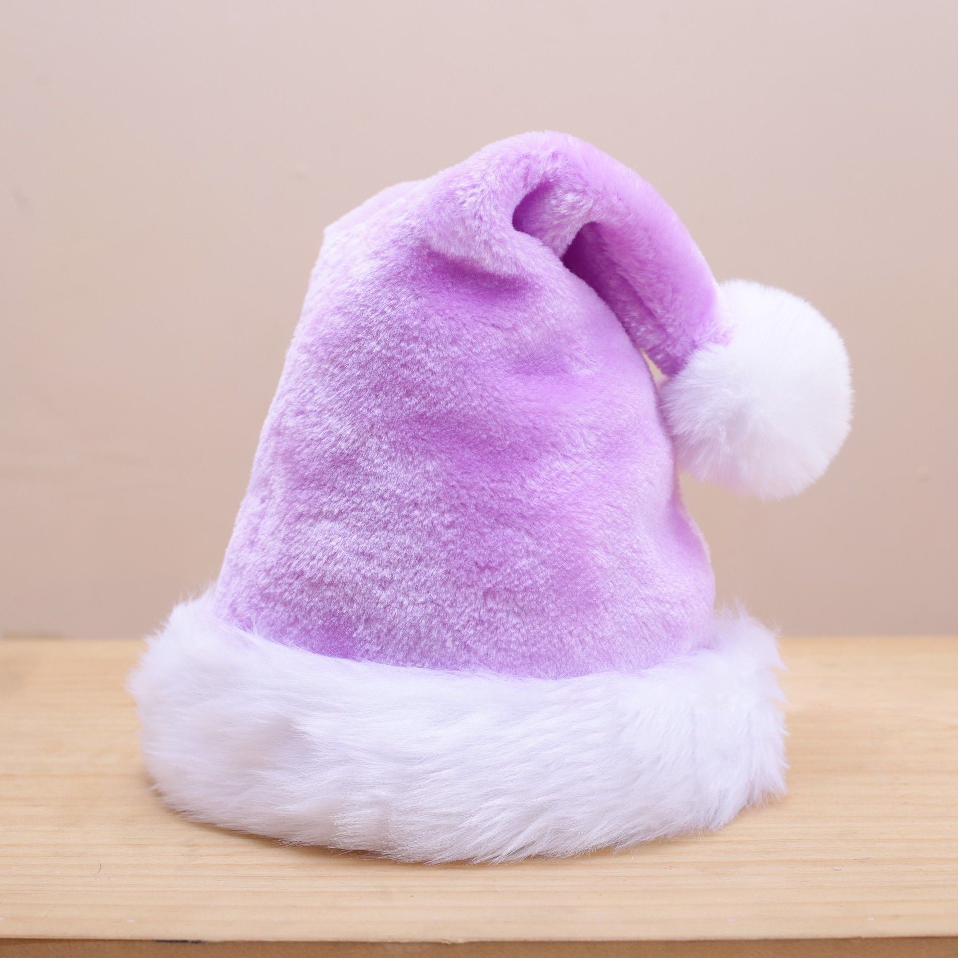 Purple Santa Hat Plush Christmas Cap for Adults and Kids – Long Furry Holiday Style