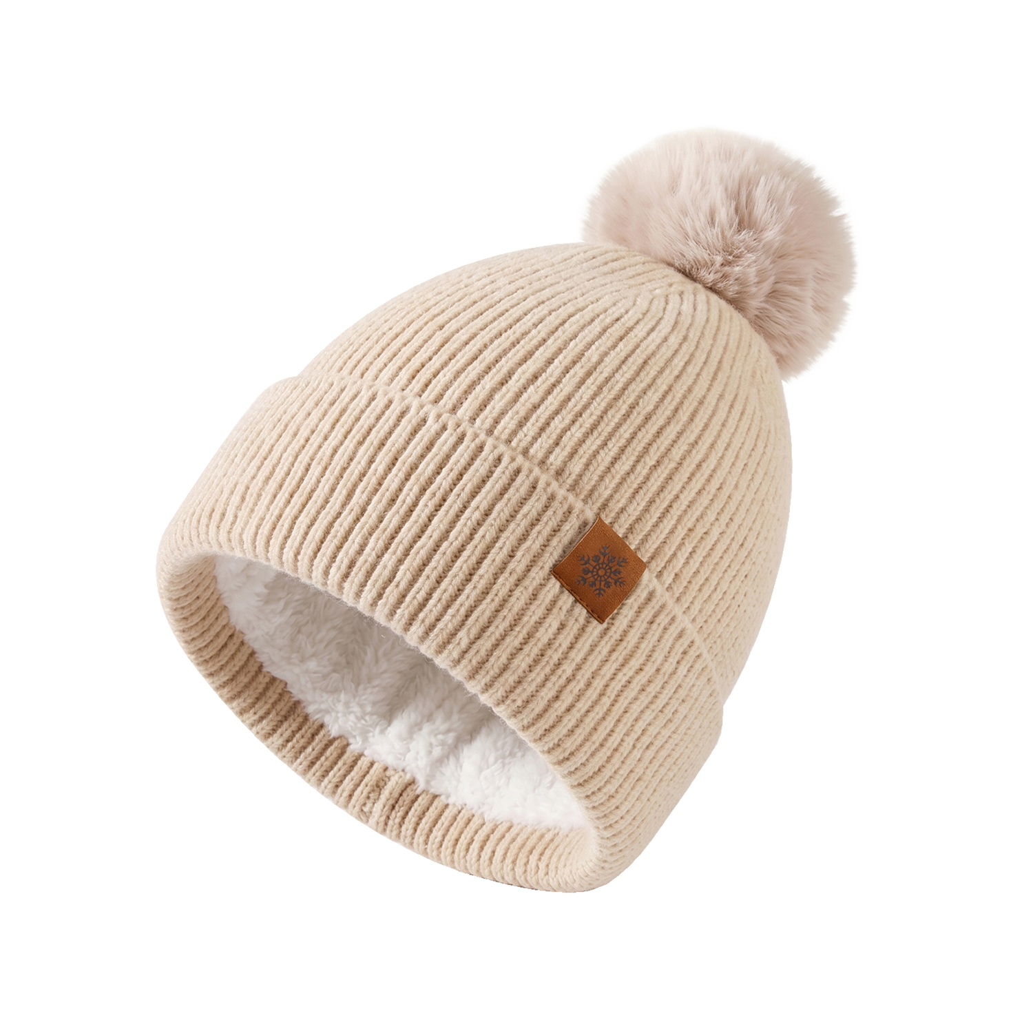 Winter Beanie Soft Knit Hat Warm Fuzzy Cap for Women Everyday Cold Weather Style
