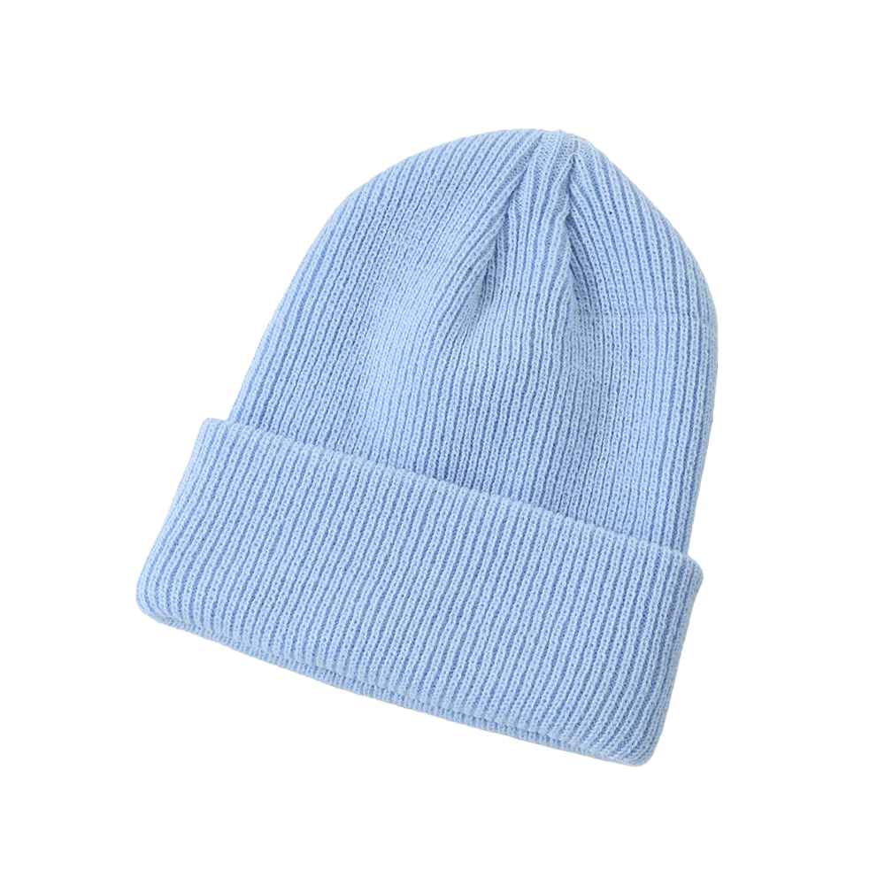 Light Blue Beanie Knit Winter Hat Soft Style for Men Women