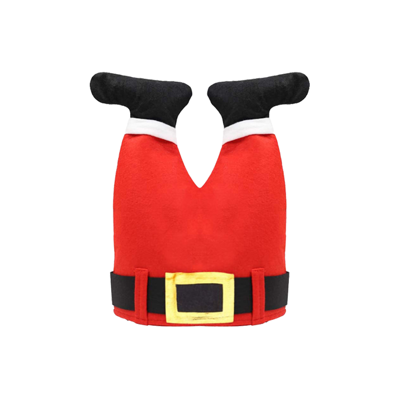 Funny Personalized Santa Hat Weird Claus Creative Red Leg Party Cap