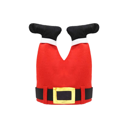 Funny Personalized Santa Hat Weird Claus Creative Red Leg Party Cap
