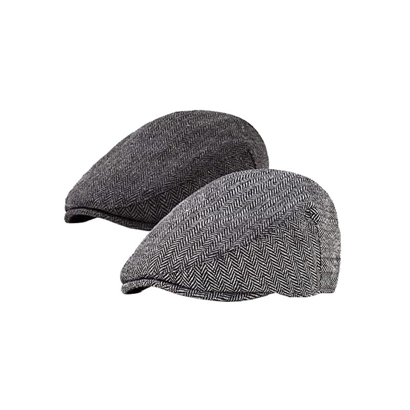 Mens Newsboy Cap Adjustable Newsboy Hats for Flat Irish Cabbie Tweed