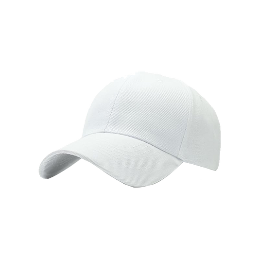 White Baseball Cap for Men and Women Adjustable Size for Running Workouts and Outdoor