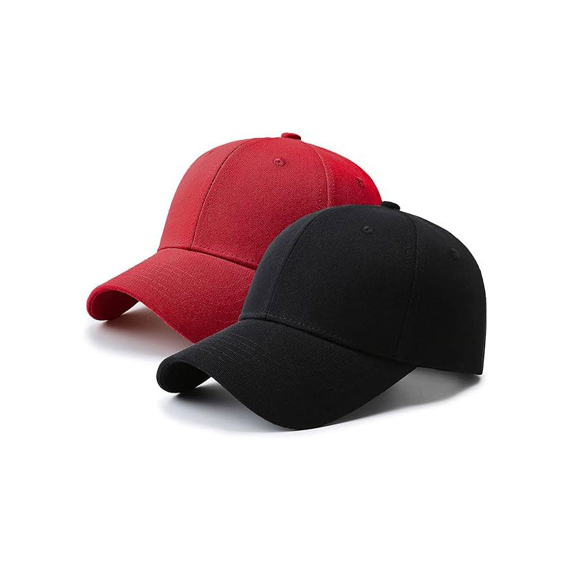 Red Baseball Cap Golf Hat for Men and Women Black