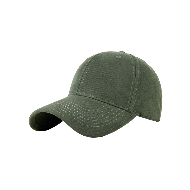 Green Baseball Cap Distressed Cotton Hat Large Size Sunscreen Washable for Women and Men