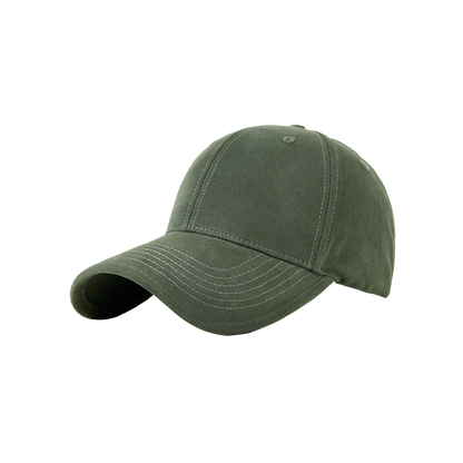 Green Baseball Cap Distressed Cotton Hat Large Size Sunscreen Washable for Women and Men