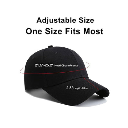 Red Baseball Cap Golf Hat for Men and Women Black