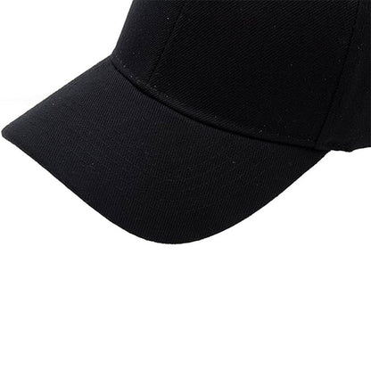 Black Baseball Cap Top Level Hat Men Women Classic Adjustable Plain Hat