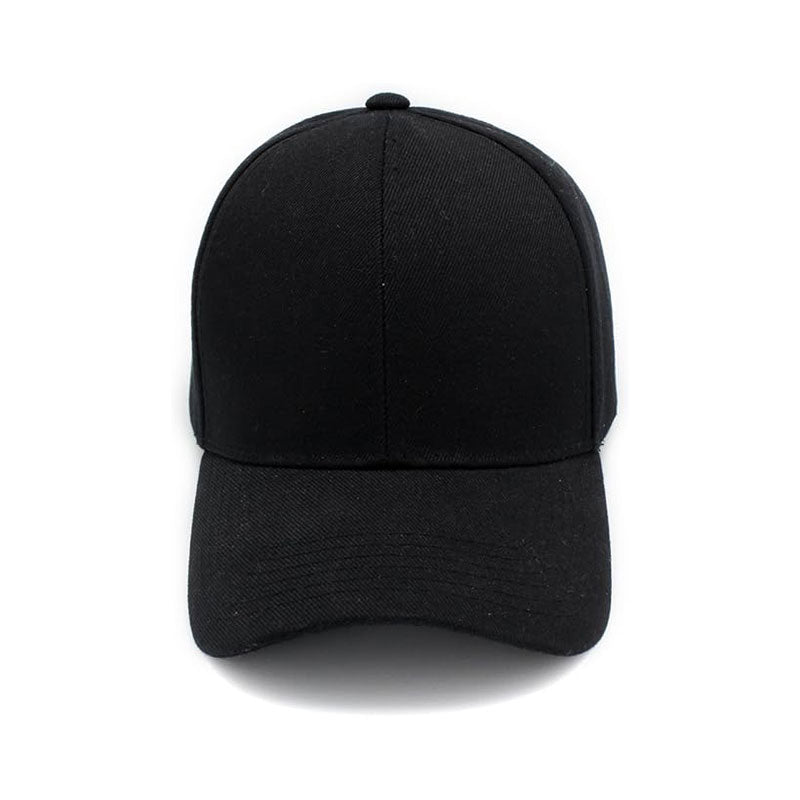 Black Baseball Cap Top Level Hat Men Women Classic Adjustable Plain Hat