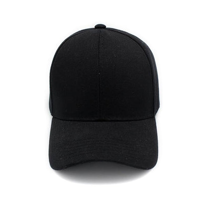 Black Baseball Cap Top Level Hat Men Women Classic Adjustable Plain Hat