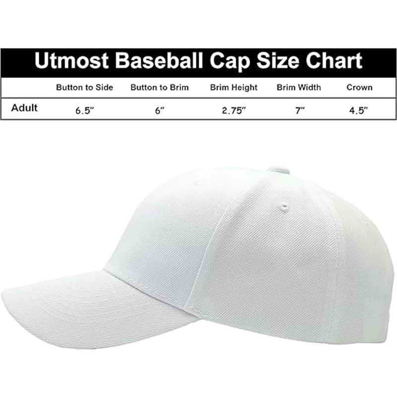 White Baseball Cap for Men and Women Adjustable Size for Running Workouts and Outdoor