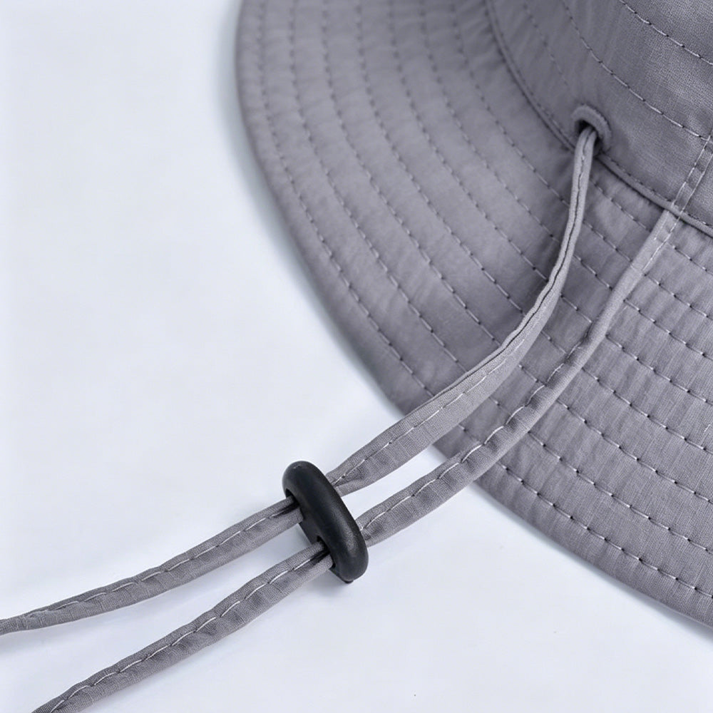 Breathable Bucket Hat with String Drawstring Mountain Hat for Hiking & Outdoor, Unisex Sun Protection Cap