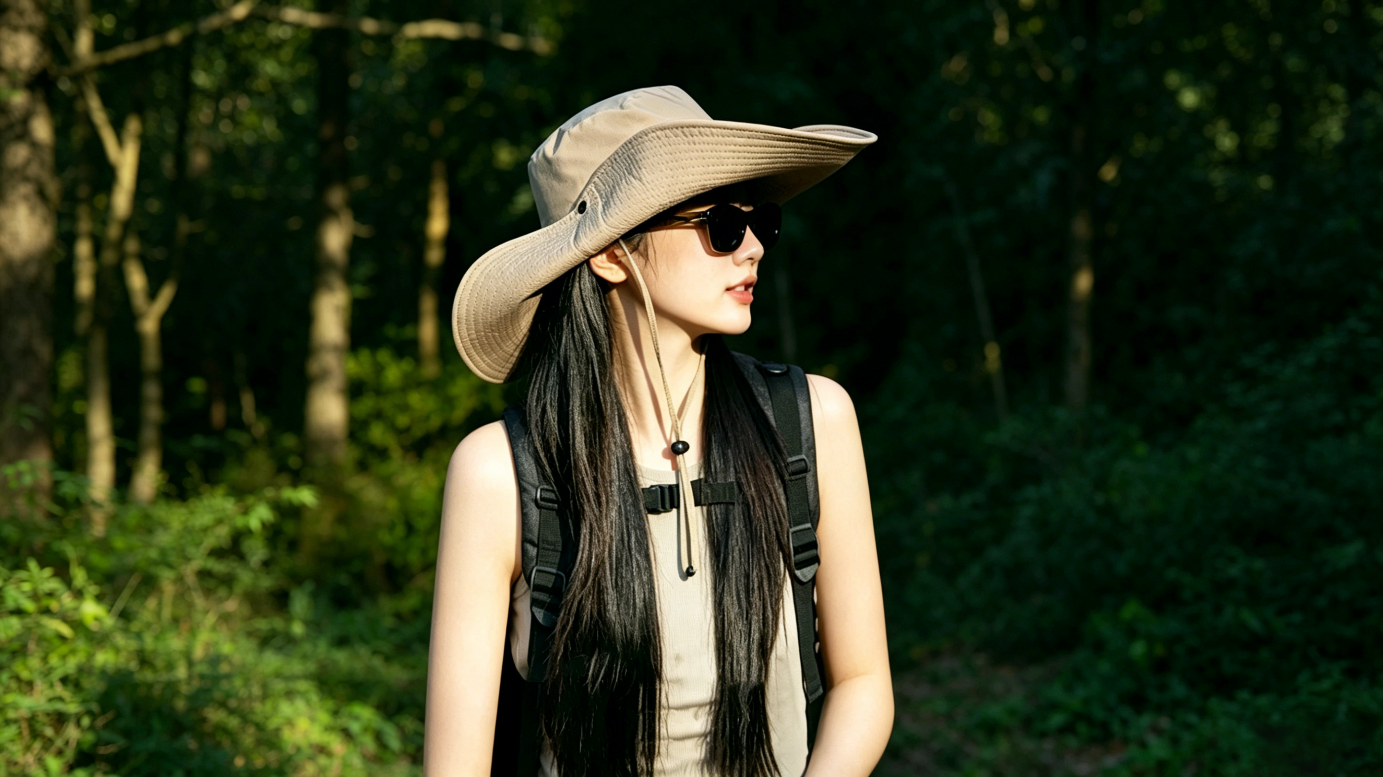 Breathable Bucket Hat with String Drawstring Mountain Hat for Hiking & Outdoor, Unisex Sun Protection Cap