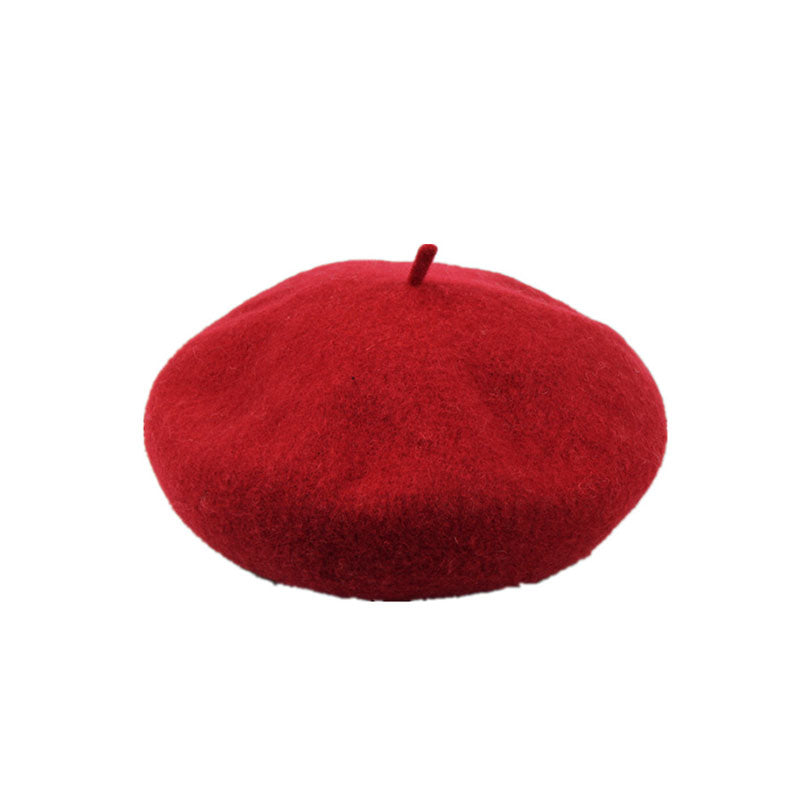 Red Beret French Hat for Women Premium Wool Beret Classic Wardrobe Addition