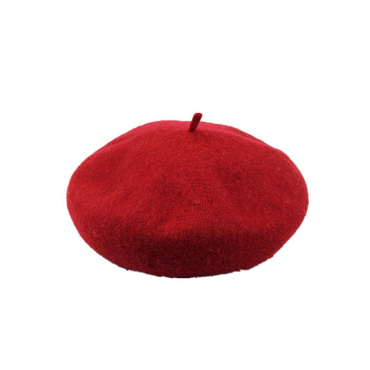 Red Beret French Hat for Women Premium Wool Beret Classic Wardrobe Addition