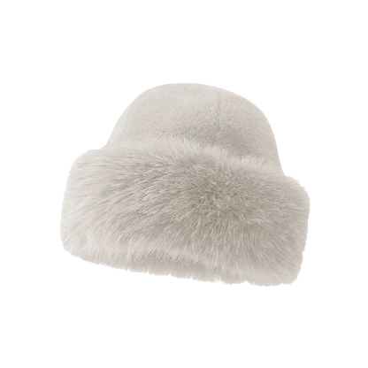 Faux Fur Bucket Hat – Cozy Winter Hat in Black, White, Beige, Gray & Brown