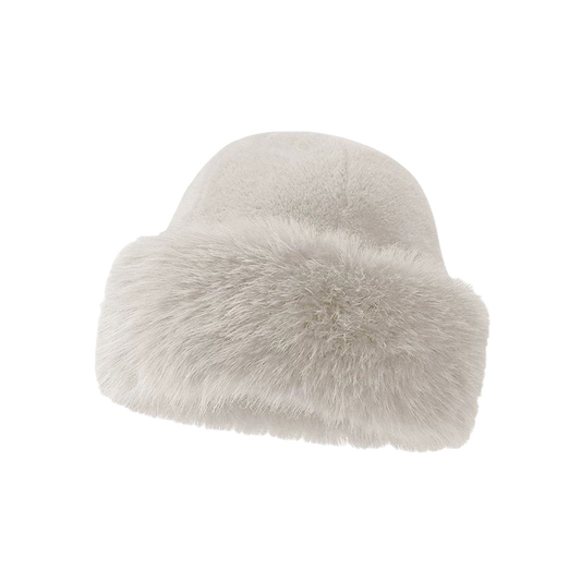 Faux Fur Bucket Hat – Cozy Winter Hat in Black, White, Beige, Gray & Brown