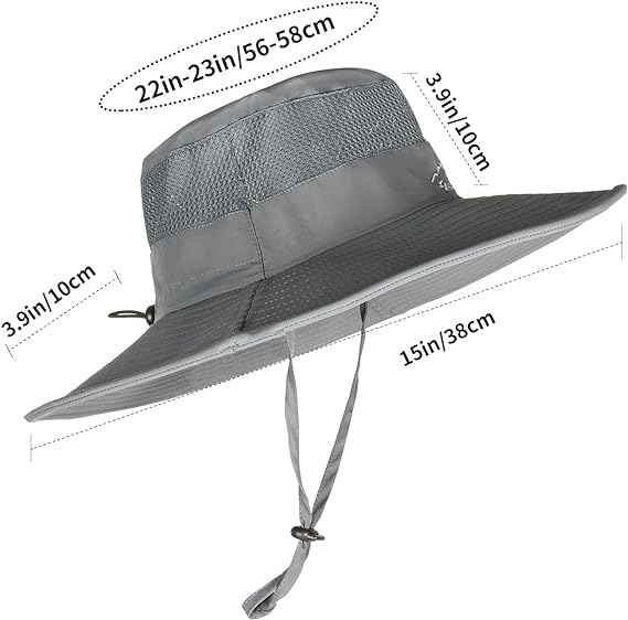 Sun Hat for Men Women Fishing Hat UPF 50+ Breathable Wide Brim Summer UV Protection Hat