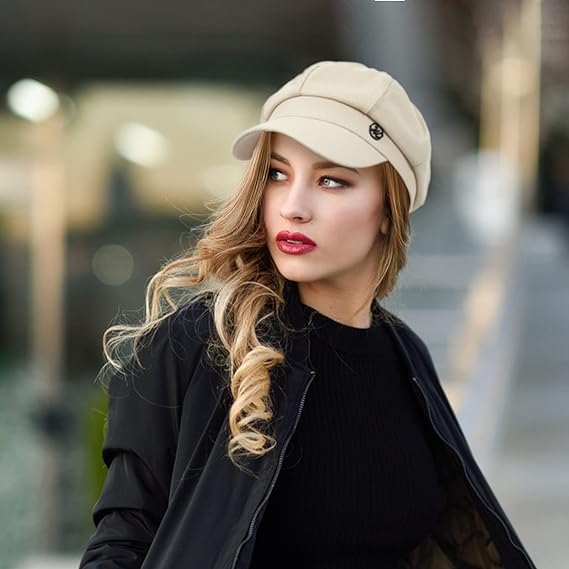 Women's Newsboy Caps Hats Visor Beret Hat for Fashion Ladies Girls