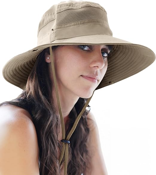 Packable Sun Hat UPF 50+ Wide Brim Fishing Cap for Men and Women