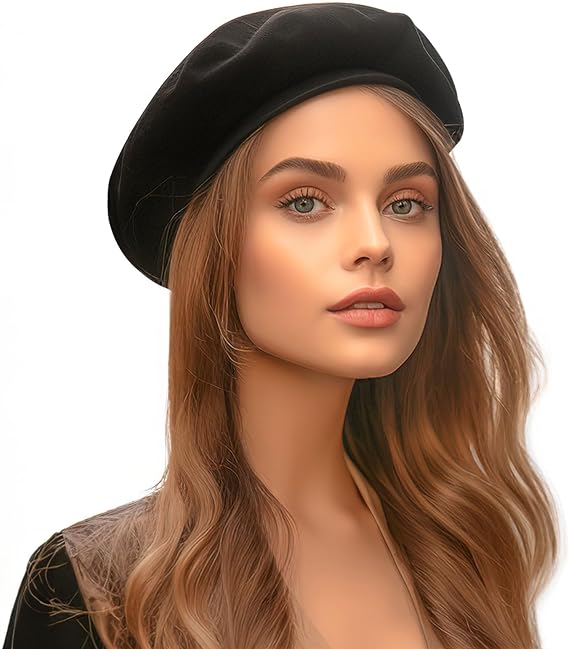 Women's Beret French Hats Wool Beret Hat Indoor and Outdoor