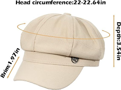 Women's Newsboy Caps Hats Visor Beret Hat for Fashion Ladies Girls