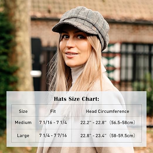 Newsboy Cap for Women Visor Berets Cancer Warm Wool Hats Ladies