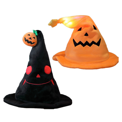 Funny Hat with Moving Light-Up Top Halloween Witch Costume Hat for Adults & Kids