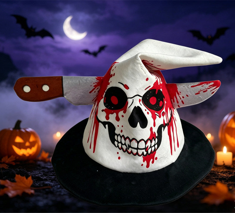 Costume Hat Electric Skull Hat with Moving Top, Halloween Costume Accessory