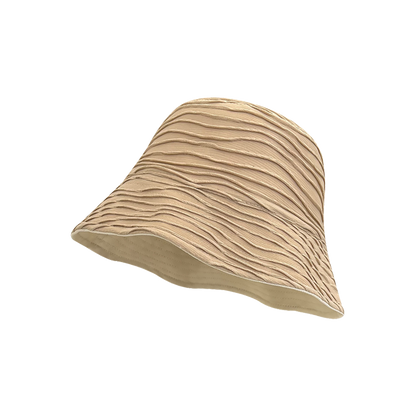 Designer Mens Bucket Hats | Unique Double-Sided Fashion Wave Pattern Sun Hat